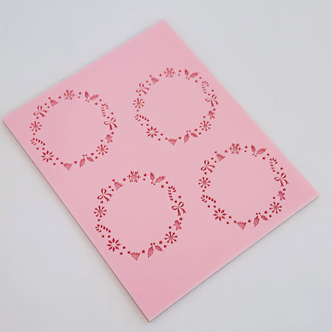Pattern Plate- Christmas Trinket Border