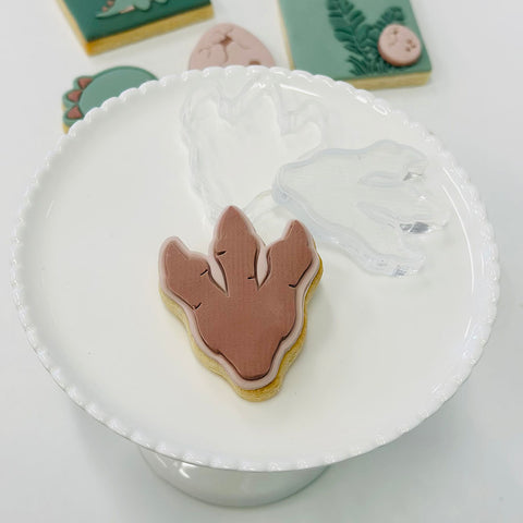 Cookie Cutter & Embosser Set- Dino Footprint