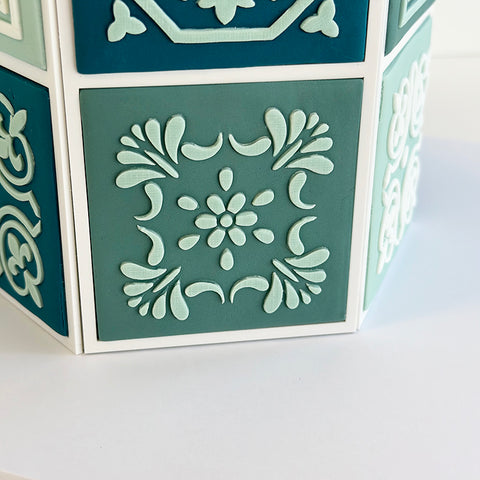 Raised Cookie Embossers - Mediterranean Tiles
