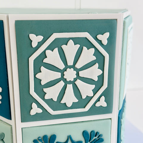 Raised Cookie Embossers - Mediterranean Tiles