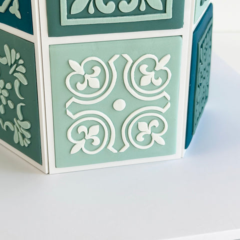 Raised Cookie Embossers - Mediterranean Tiles
