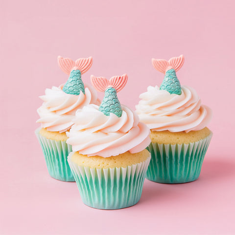 Mermaid Tails Icing Decorations - 8 pack