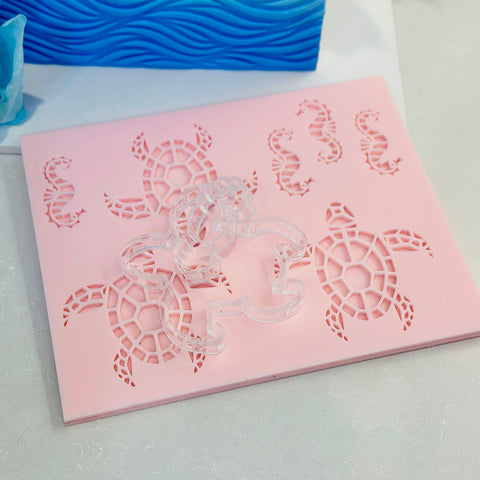 Pattern Shape Plate Kit- Little Turtle & Seahorse