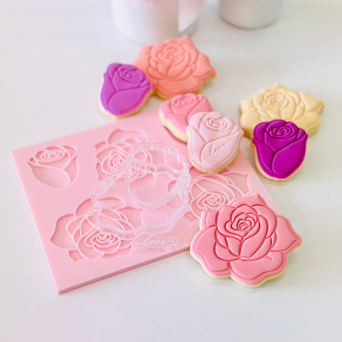 Pattern Shape Plate Kit- Roses with Little Love