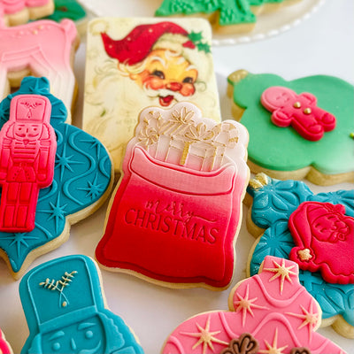 Raised  Cookie Embosser - Santa Sack