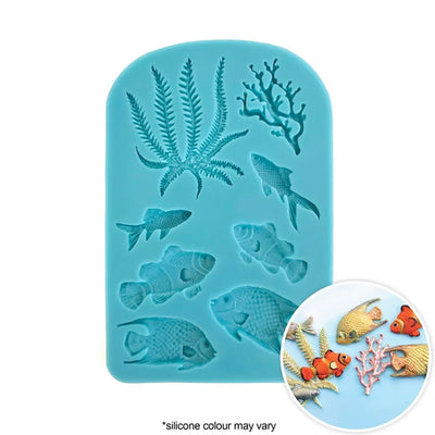 Silicone Mould - Fish and Seaweed