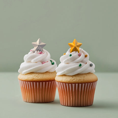 Shimmer Stars Icing Decorations - 9 Pack
