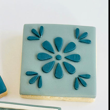 Raised Cookie Embossers - Mini Mediterranean Tiles- 65mm