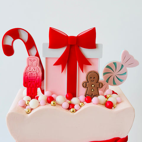 Christmas Trio Cake Topper Set- 3 Piece