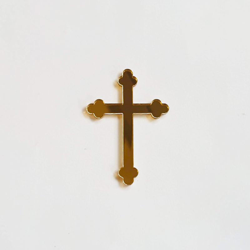 Cake Topper Curved Edge Cross