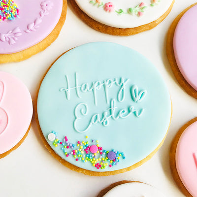 Raised  Cookie Embosser - Happy Easter