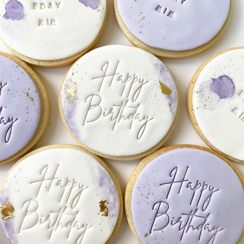 Little Imprints Stamp - Happy Birthday Skinny