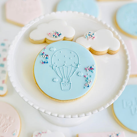 Raised Cookie Embosser - Hot Air Ballon and Teddy