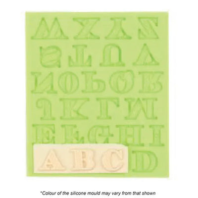 Silicone Mould - Alphabet Uppercase- (Embossed scroll pattern on Letters)