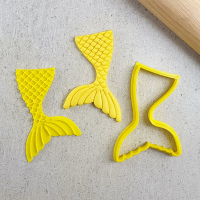 Cookie Cutter and Embosser Set - Mermaid Tail