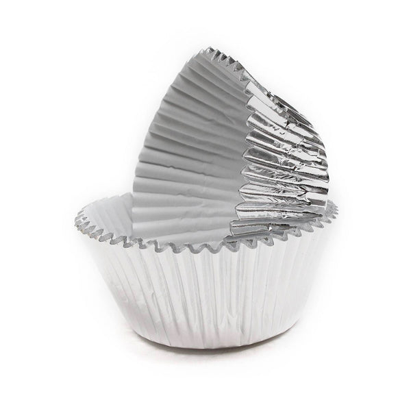 Foil Cupcake Liners Metallic Muffin Paper Cases Baking Cups Sliver