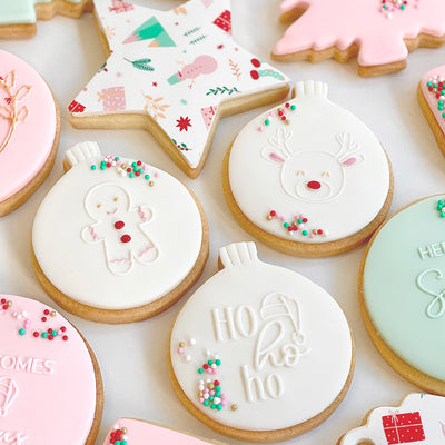 Raised  Cookie Embosser - Mini Christmas Cuties Trio Mix