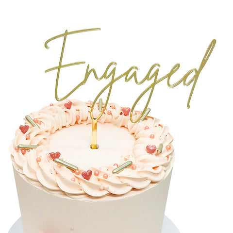 Cake Topper - Engaged