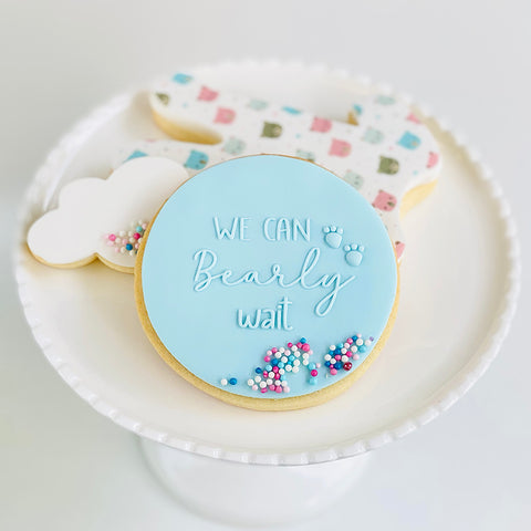 Raised Cookie Embosser - We can Bearly Wait