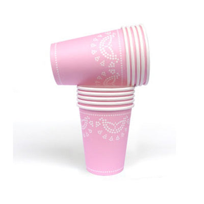 Pink Lovely Lace Party Cups