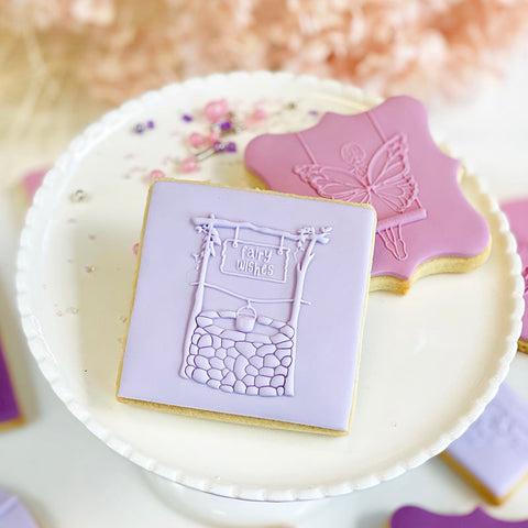 Raised Cookie Embosser - Fairy Wishing Well