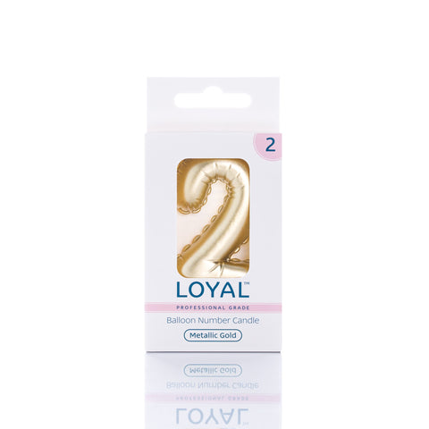 Balloon Number Candles - Gold