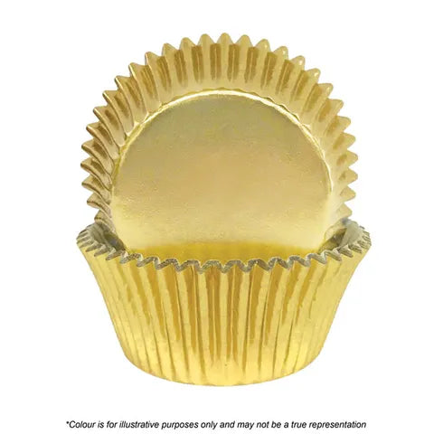 Small Gold Cupcake Papers- 72 pack