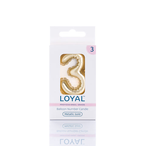 Balloon Number Candles - Gold