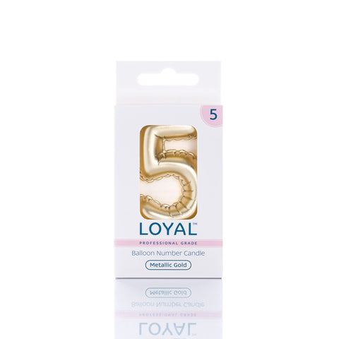 Balloon Number Candles - Gold