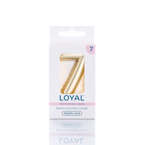 Balloon Number Candles - Gold