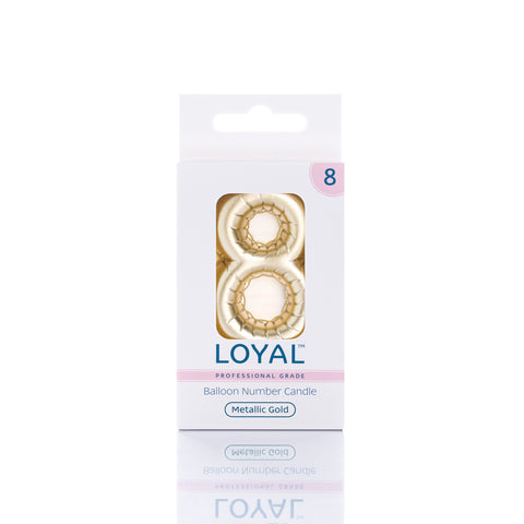 Balloon Number Candles - Gold