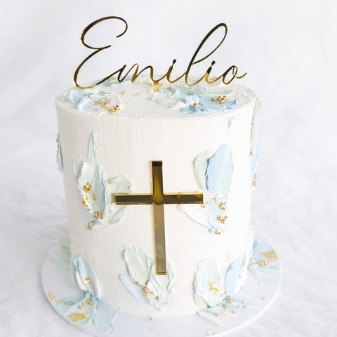 Custom Acrylic Cake Topper - Script Font - Single Line
