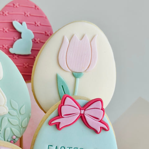 Raised Cookie Embosser - Tulip Flower
