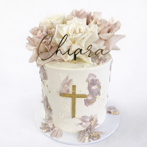 Custom Acrylic Cake Topper - Script Font - Single Line