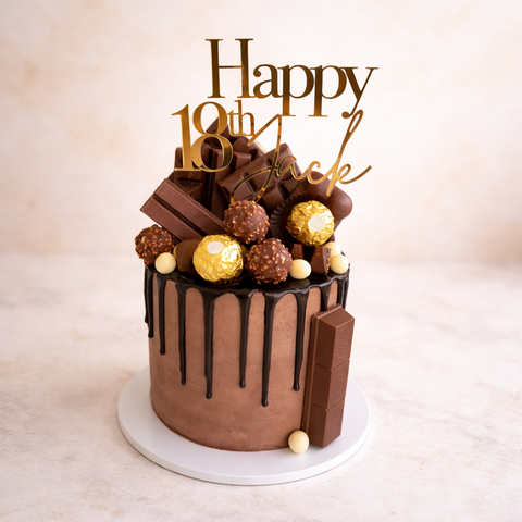 Custom Acrylic Cake Topper - Happy age + Name Mixed Font