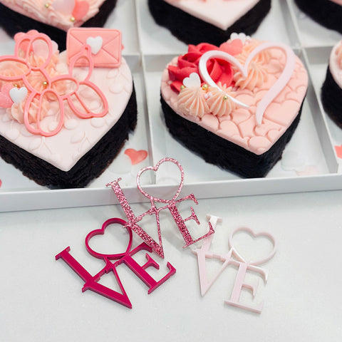 Acrylic Dessert Charms- LOVE