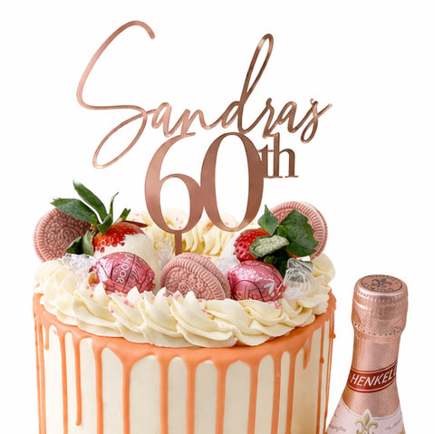 Custom Acrylic Cake Topper - Name + Age