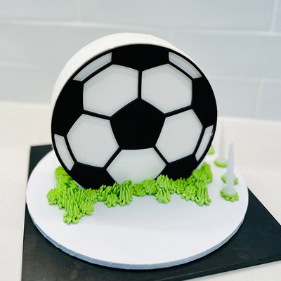 Cake Plaque - Soccer Ball - (Matches the 8 inch Top Forward Tall guides)