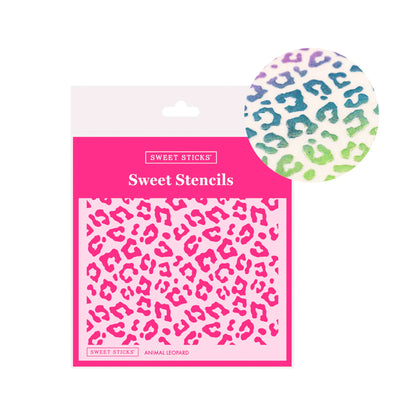 Sweet Sticks Stencil - Animal Leopard Pattern