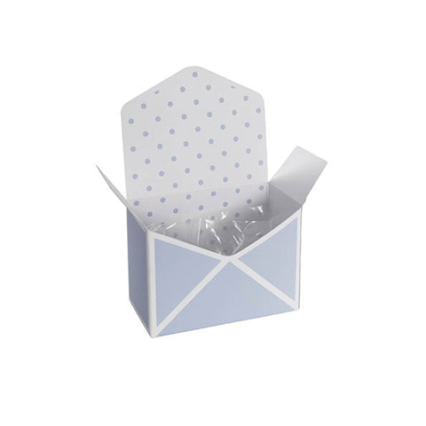 Letter Folding Cookie Box - Pale Blue Polka Dot