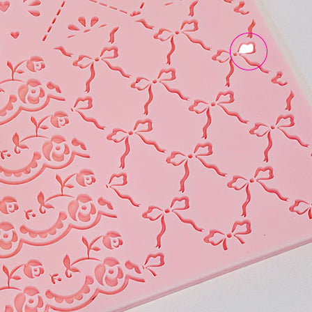 Multi Pattern Plate - Coquette - SECONDS ( small bow loop insert missing)