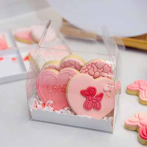 Cookie /Desert Box with Clear Handle - 12 x 8 x 9.3cm