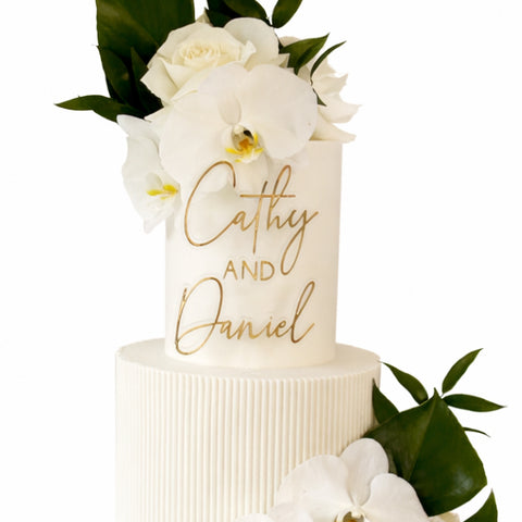 Custom Acrylic Cake Topper - Name and Name