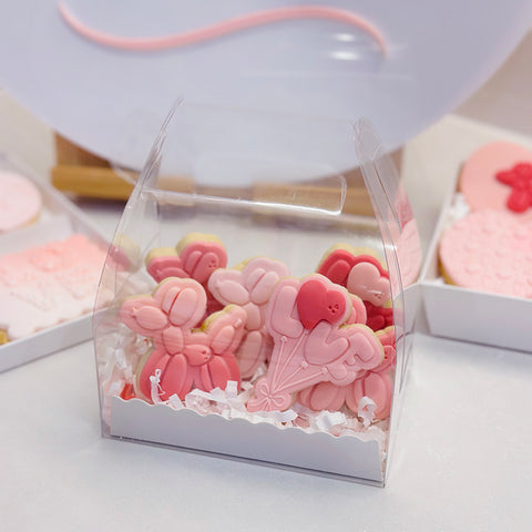 Cookie /Desert Box with Clear Handle - 12 x 8 x 9.3cm