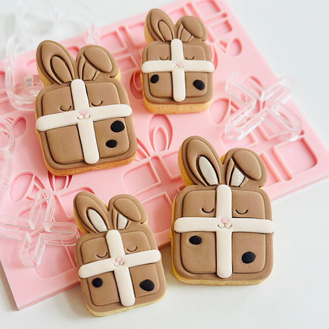 Pattern Shape Plate Kit-  Hot Cross Bunnies