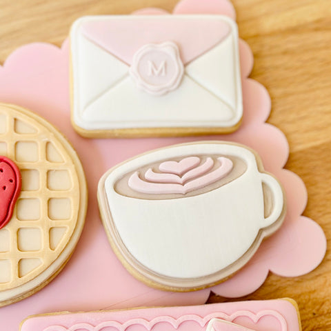Cookie Cutter Embosser Set - Coffee Cup