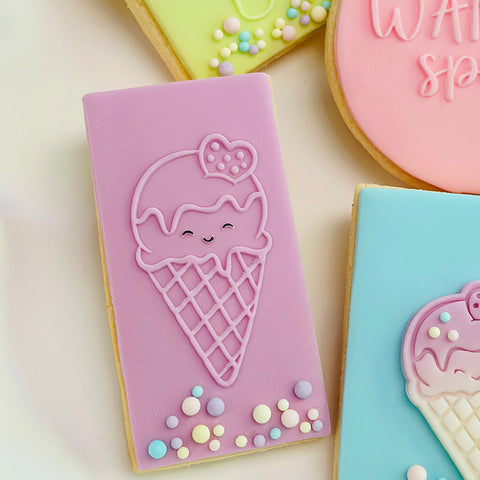 Raised Cookie Embosser - Cutie Ice cream