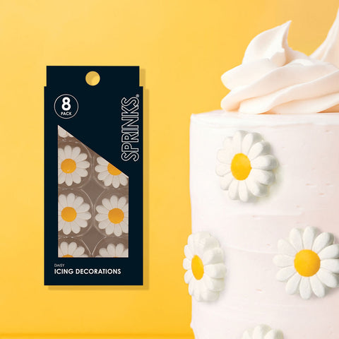 Daisy Icing Decorations - 8 pack