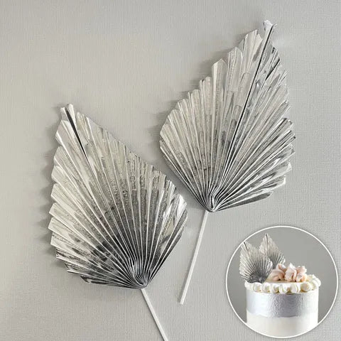 Silver Deco Fan - 2pce