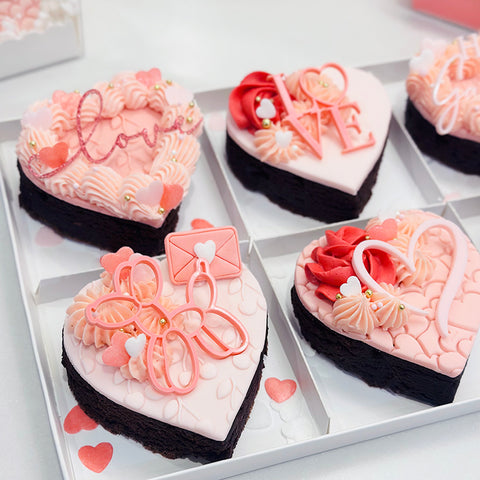 Acrylic Dessert Charms-  Brushstroke Heart